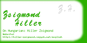 zsigmond hiller business card
